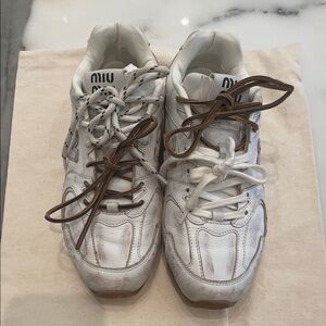 Miu miu new balance white leather Sneakers